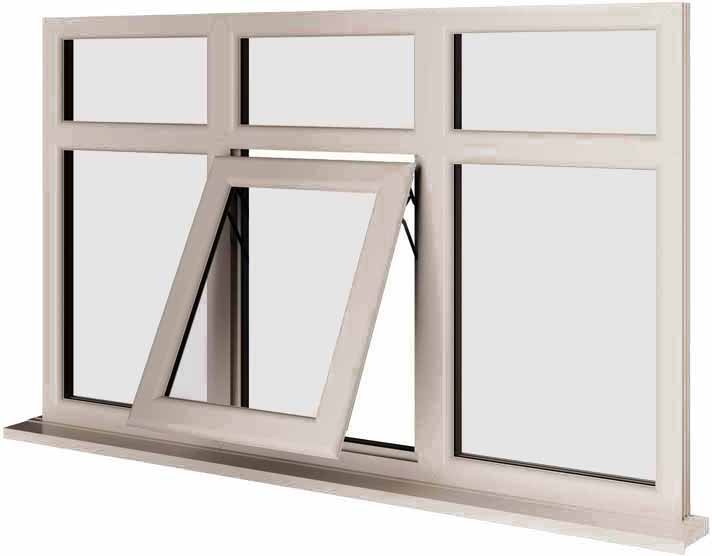 Cream UPVC Window Style 83