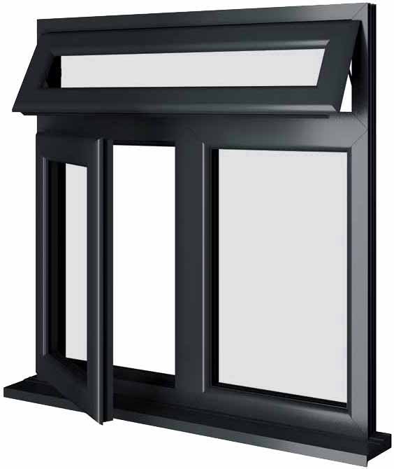 Grey UPVC Window Style 85