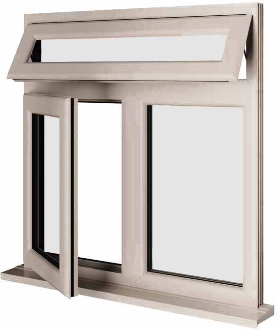 Cream UPVC Window Style 85
