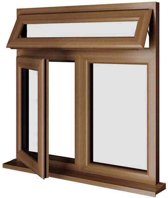 Oak UPVC Window Style 85
