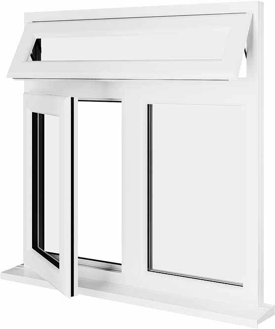 White UPVC Window Style 85