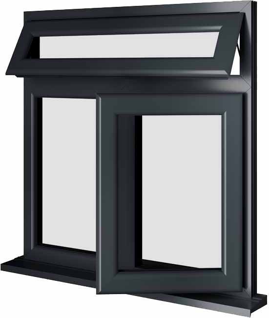 Grey UPVC Window Style 86