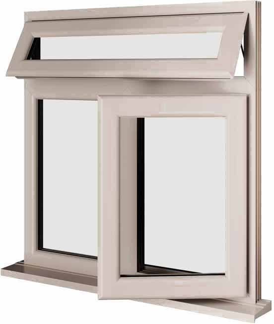 Cream UPVC Window Style 86