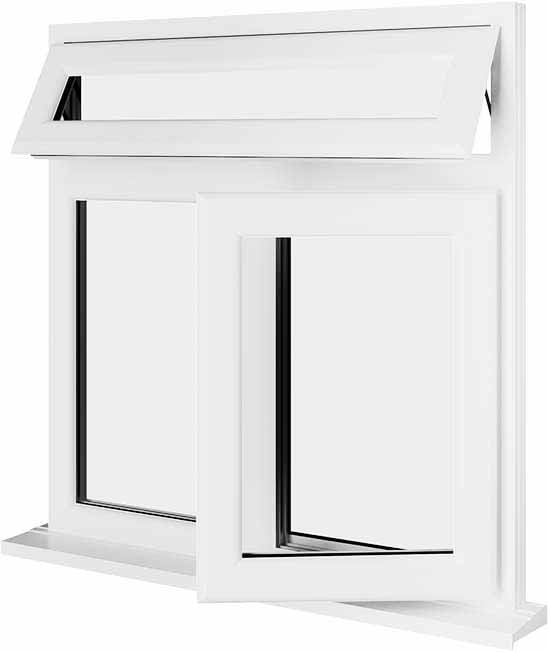 White UPVC Window Style 86