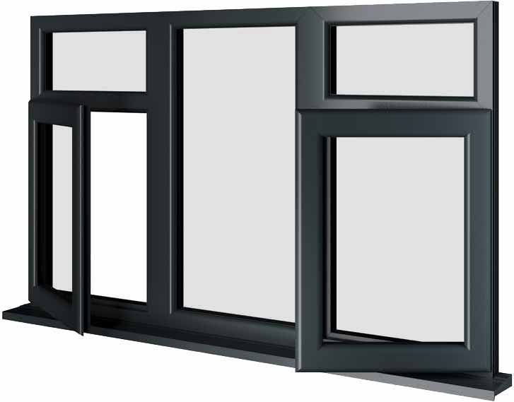 Grey UPVC Window Style 87