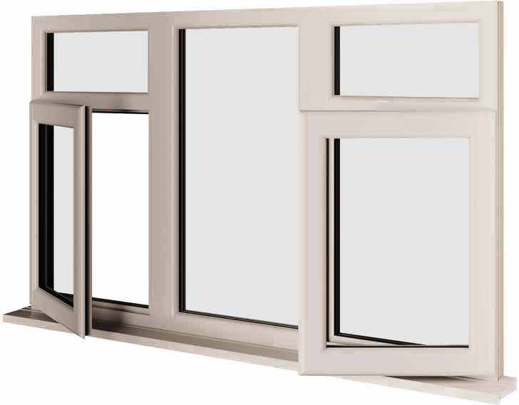 Cream UPVC Window Style 87