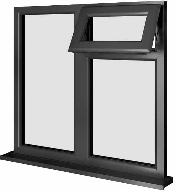 Black UPVC Window Style 89
