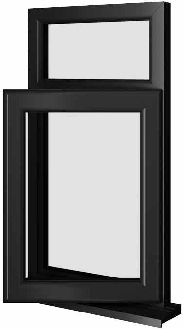 Black UPVC Window Style 9
