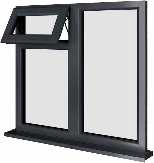 Grey UPVC Window Style 90