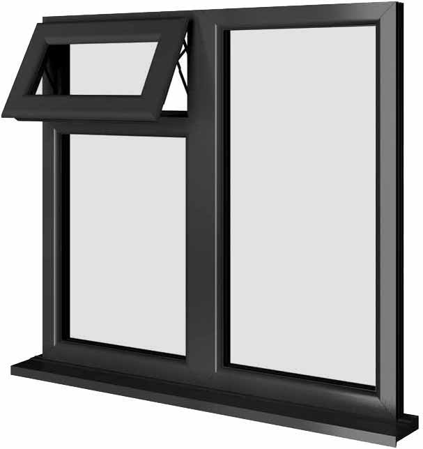 Black UPVC Window Style 90