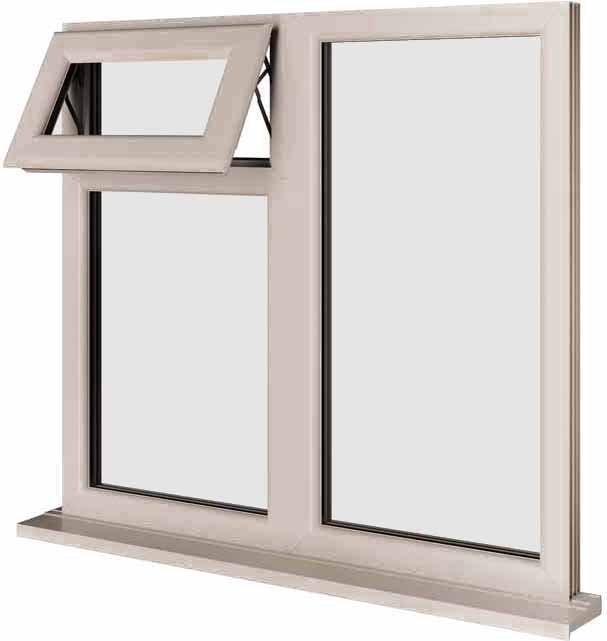 Cream UPVC Window Style 90