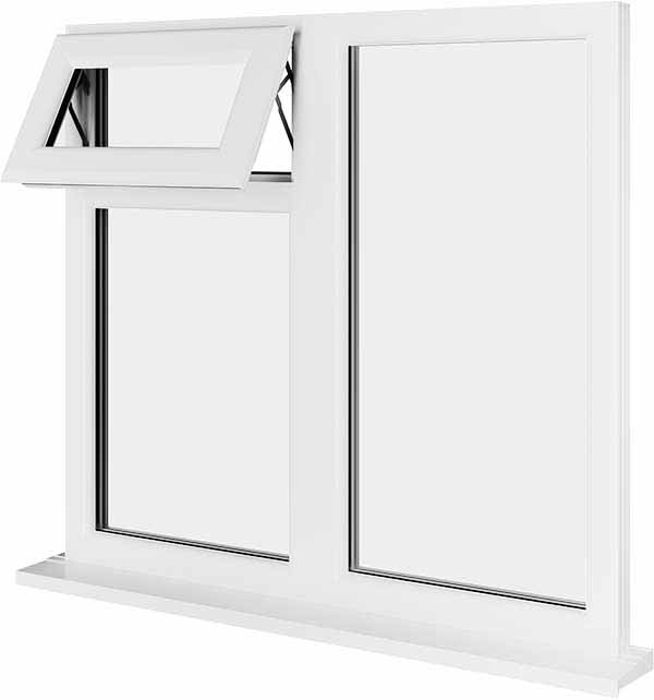 White UPVC Window Style 90