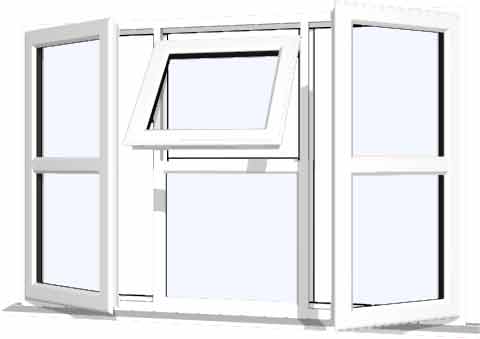 White UPVC Window Style 122