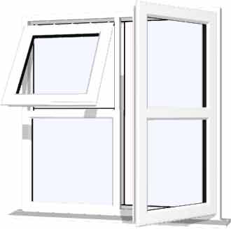 White UPVC Window Style 123