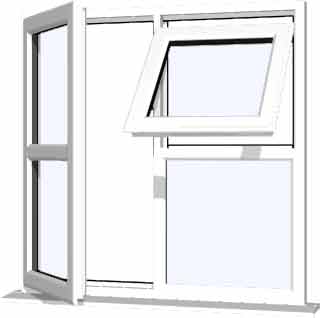 White UPVC Window Style 124
