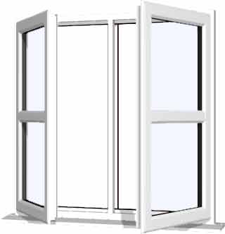 White UPVC Window Style 144