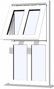 White UPVC Window Style 146