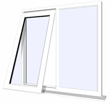 White UPVC Window Style 16