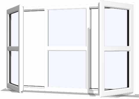 White UPVC Window Style 164