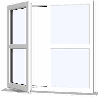 White UPVC Window Style 165