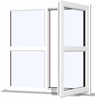 White UPVC Window Style 166