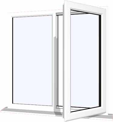 White UPVC Window Style 19