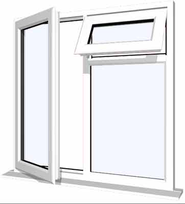 White UPVC Window Style 20