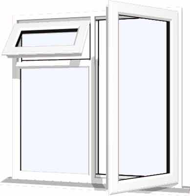 White UPVC Window Style 21