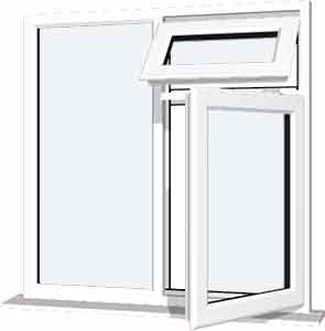 White UPVC Window Style 28
