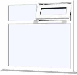 White UPVC Window Style 45