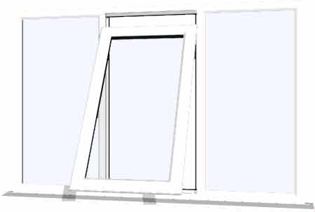 White UPVC Window Style 46