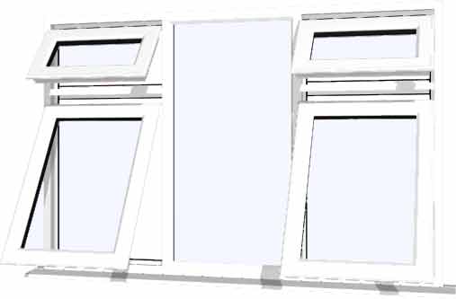 White UPVC Window Style 54