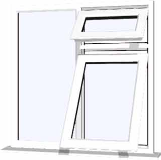 White UPVC Window Style 57