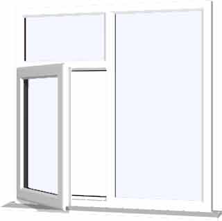 White UPVC Window Style 58