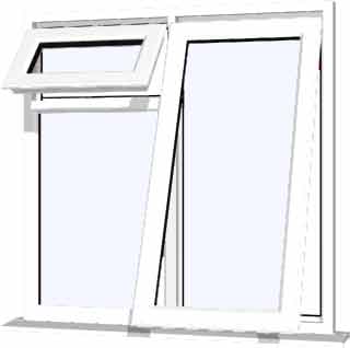 White UPVC Window Style 60