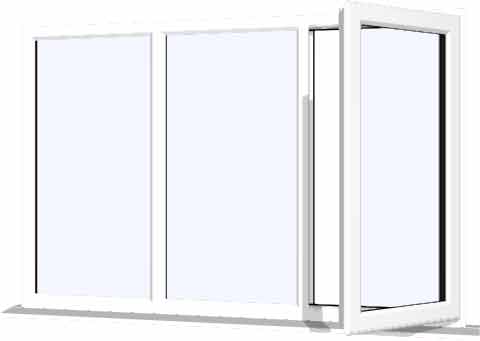 White UPVC Window Style 64