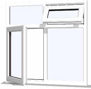 White UPVC Window Style 67