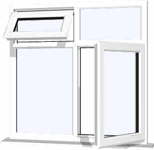 White UPVC Window Style 68