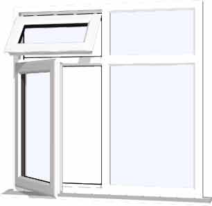 White UPVC Window Style 69