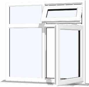 White UPVC Window Style 70