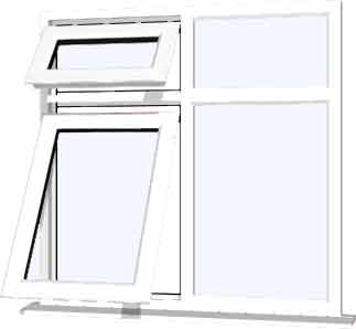 White UPVC Window Style 71