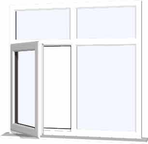 White UPVC Window Style 74