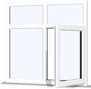 White UPVC Window Style 75