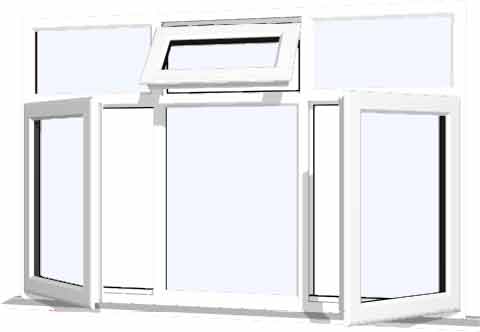 White UPVC Window Style 79