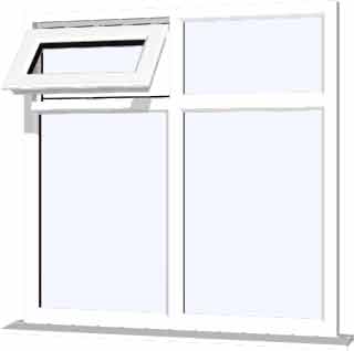 White UPVC Window Style 80