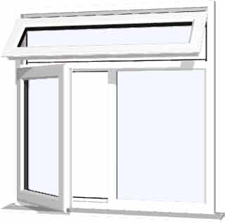 White UPVC Window Style 85