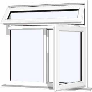 White UPVC Window Style 86