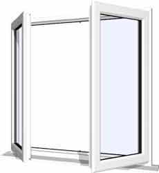 White UPVC Window Style French